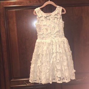 Girls white special occasion dress